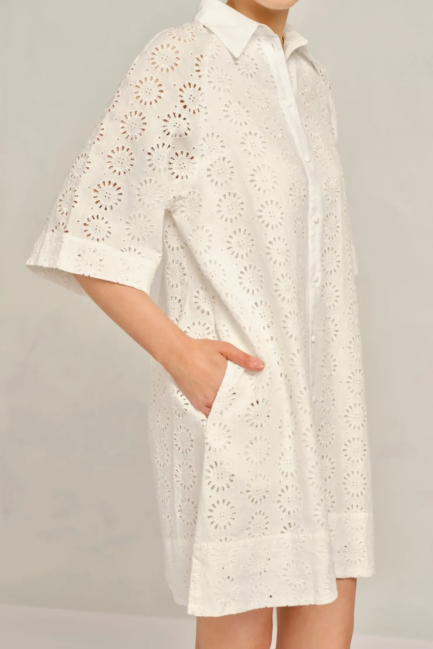 Online Alessandra Aurienne Dress Posy - White