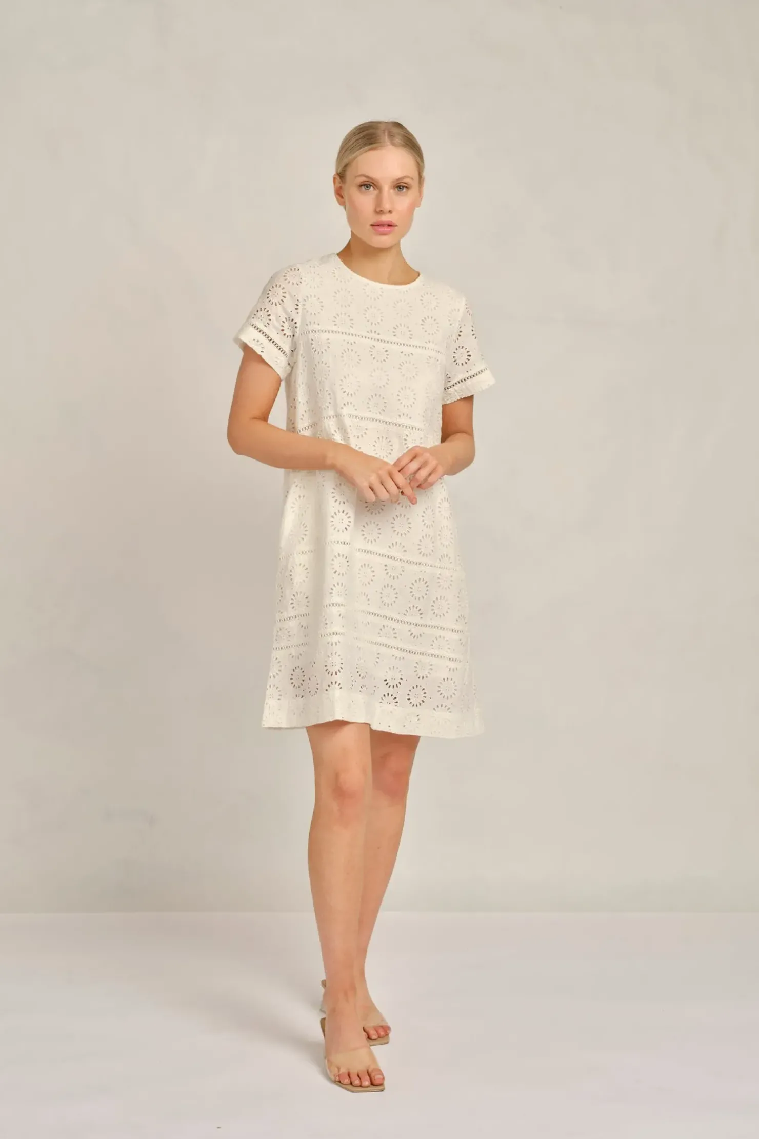 Online Alessandra Aurienne Dress Posy - White
