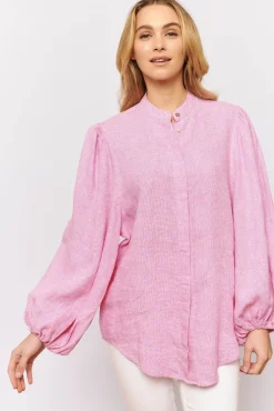 Outlet Alessandra Charade Shirt - Pink Houndstooth