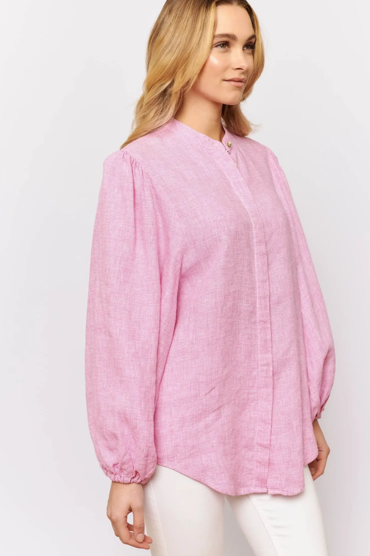 Outlet Alessandra Charade Shirt - Pink Houndstooth