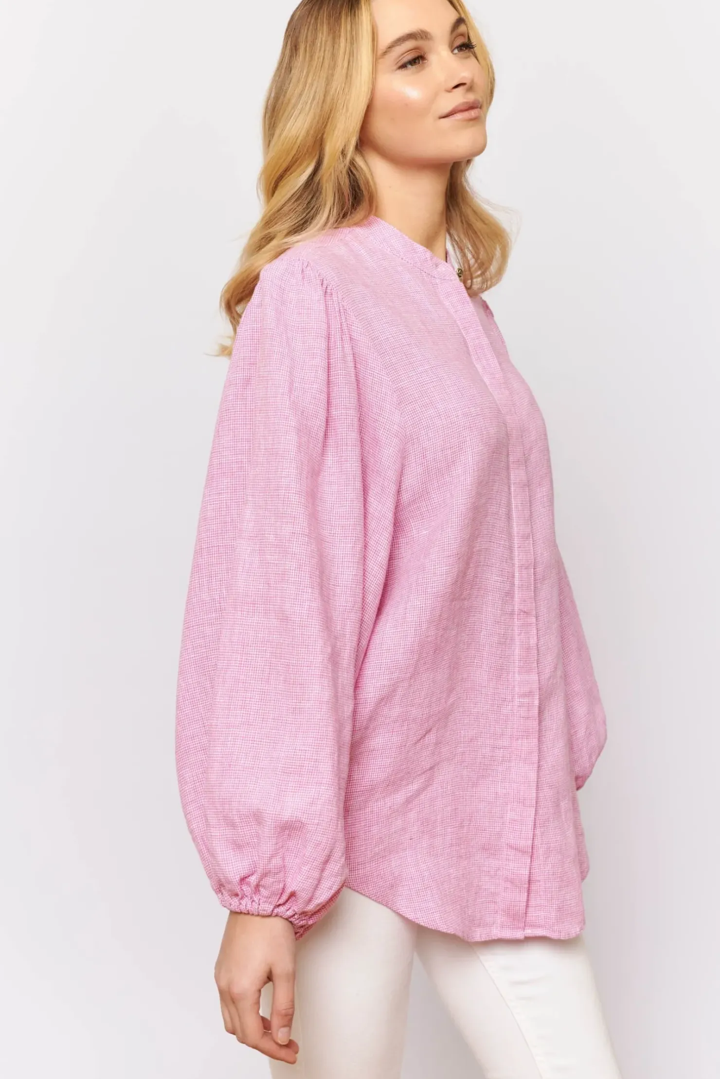 Outlet Alessandra Charade Shirt - Pink Houndstooth