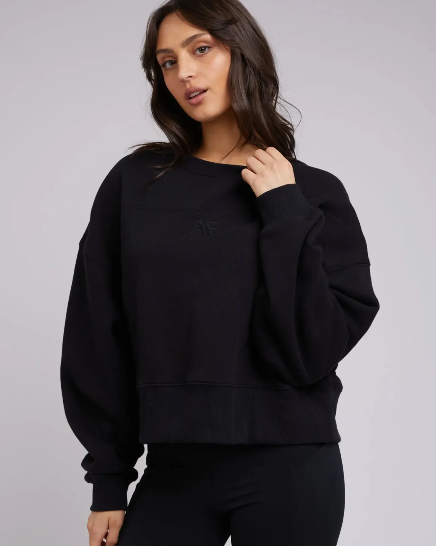Sale All About Eve Active Tonal Sweater - Black