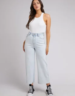 Hot All About Eve Charlie High Rise Wide Leg Jean - Bleach Denim