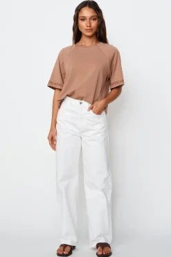 Discount Apero Logo Sleeve Box Cut Tee - Mocha