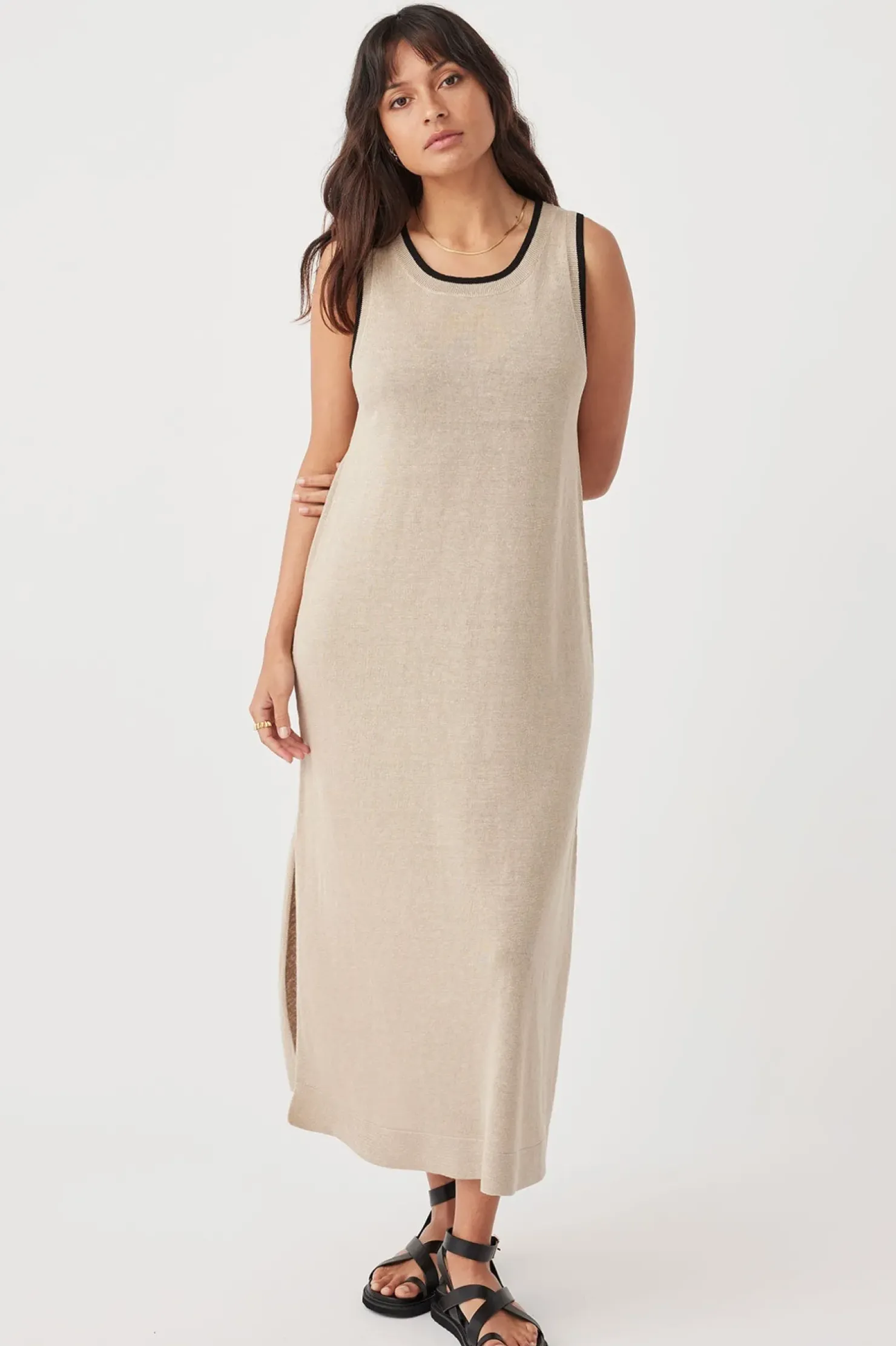 Sale ARCAA Brie Long Dress - Taupe