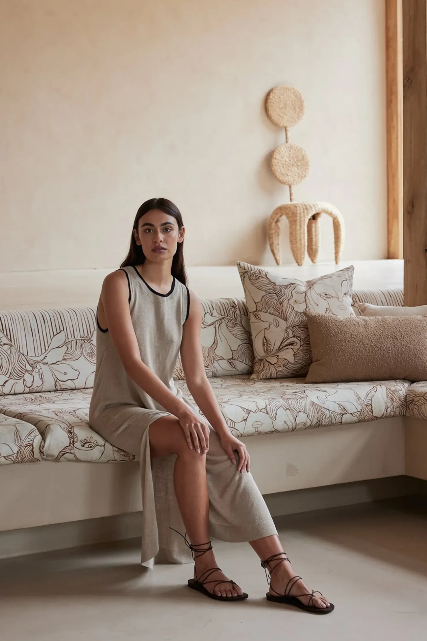 Sale ARCAA Brie Long Dress - Taupe