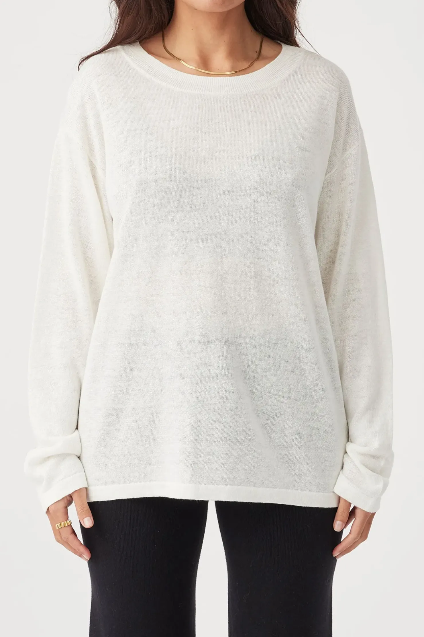 New ARCAA Hugo Long Sleeve T-Shirt - Cream