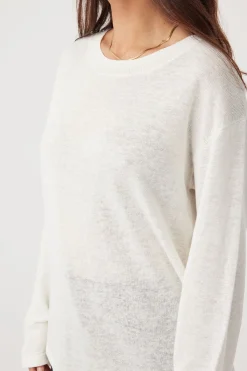 New ARCAA Hugo Long Sleeve T-Shirt - Cream