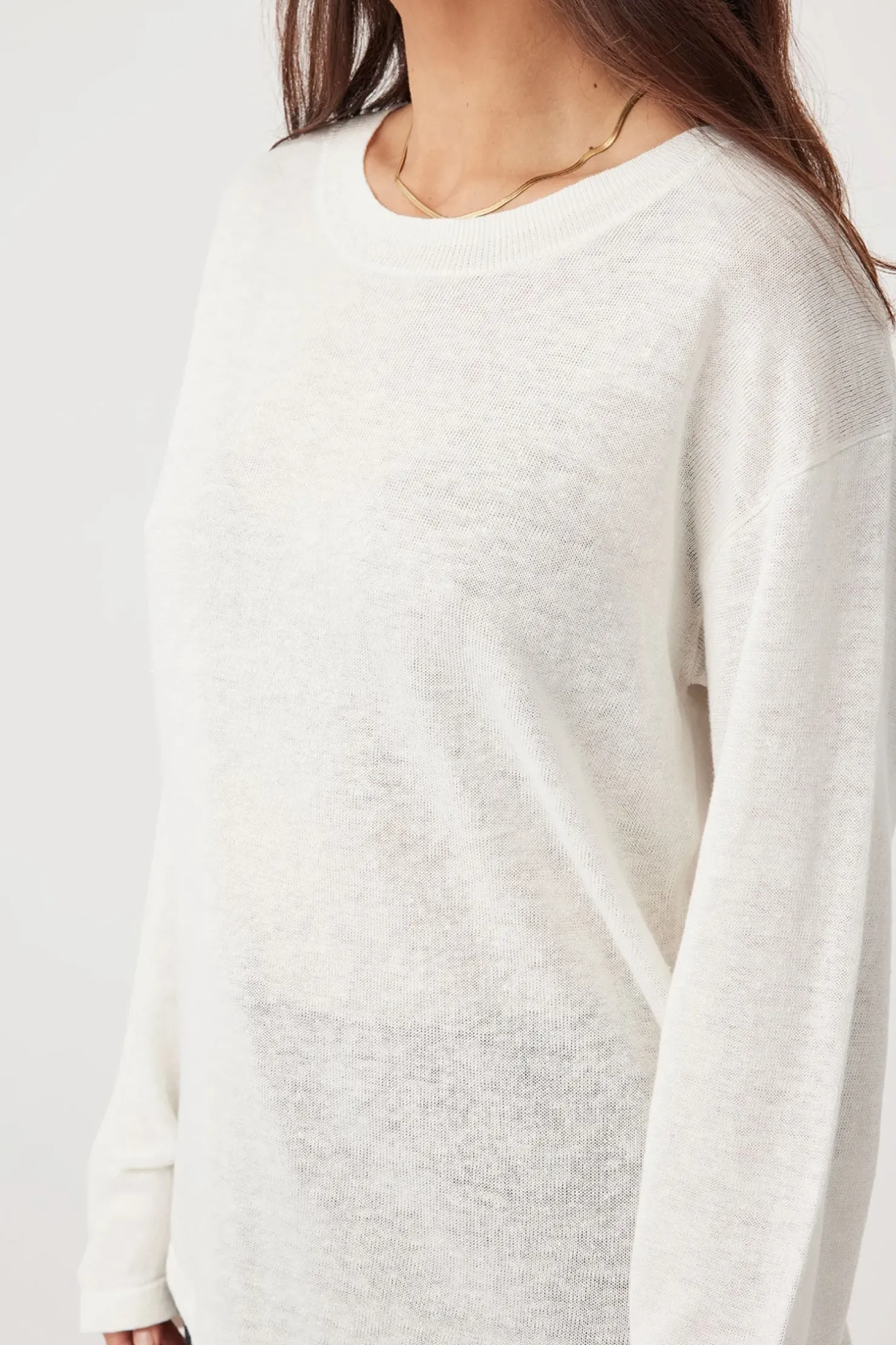 New ARCAA Hugo Long Sleeve T-Shirt - Cream