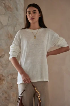 New ARCAA Hugo Long Sleeve T-Shirt - Cream
