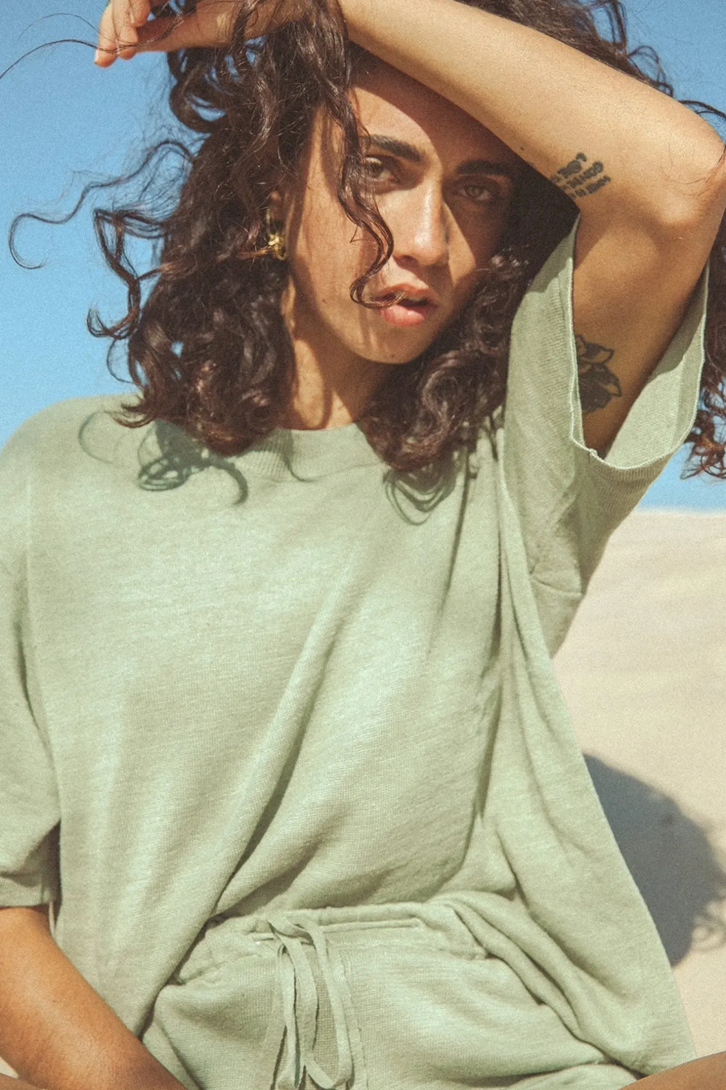 Clearance ARCAA Hugo T Shirt - Sage