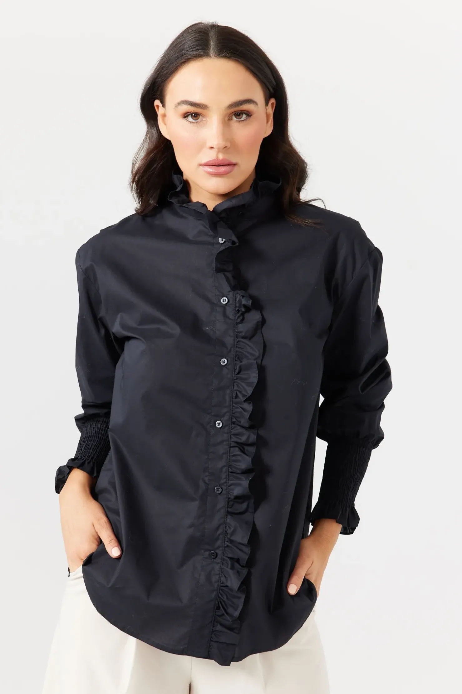 Discount Brave & True Brave & True The Countess Shirt - Black