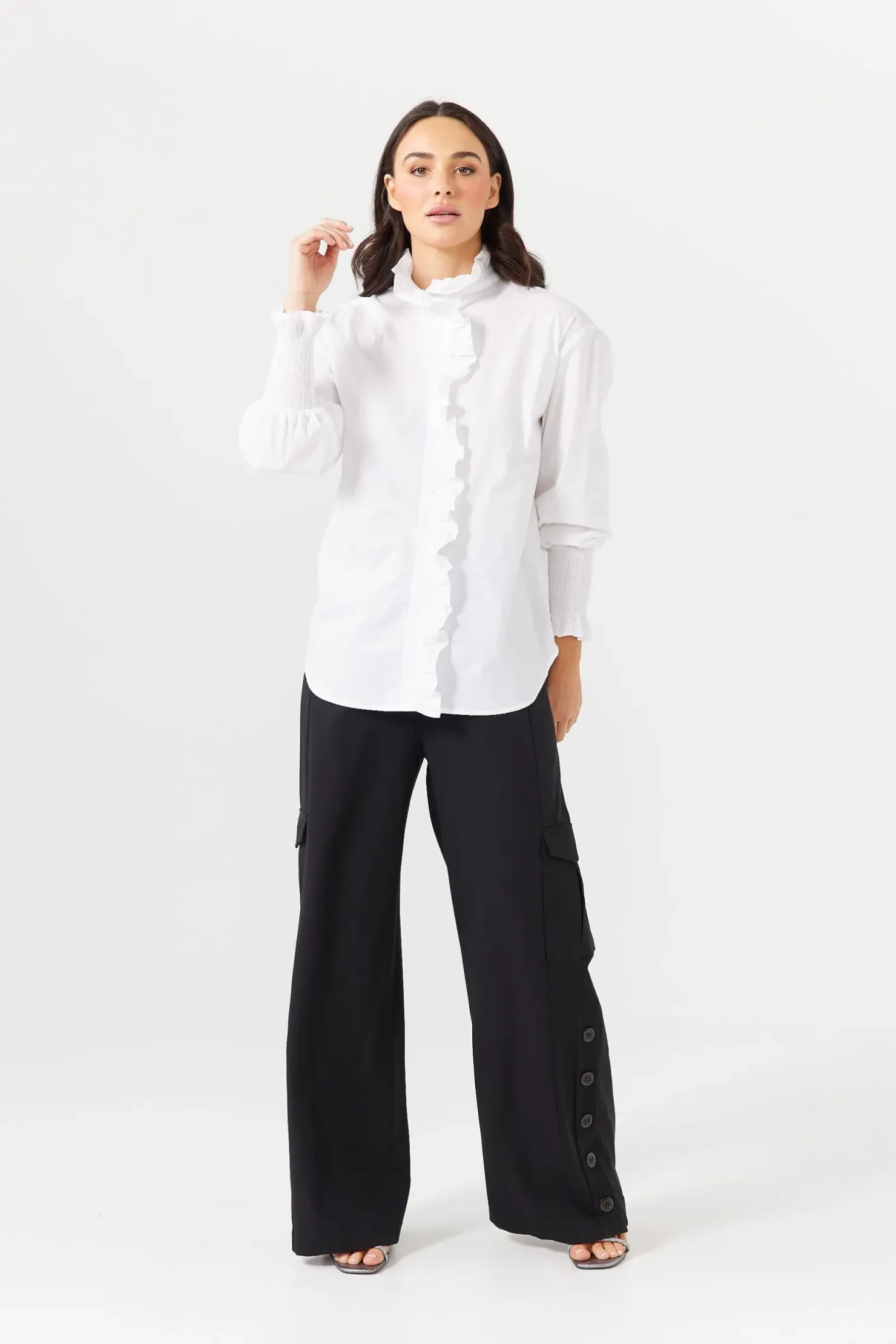 Online Brave & True Brave and True The Countess Shirt - White