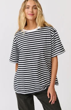 Discount Cartel & Willow Cartel & Willow Marlie Tee - Black/White Stripe