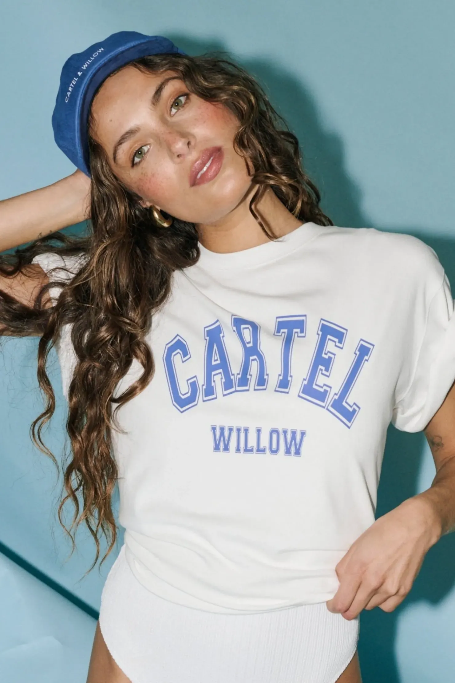 Clearance Cartel & Willow Cartel & Willow Sadie Tee - White Azure