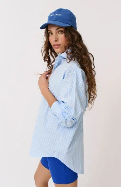 Best Cartel & Willow Cartel & Willow Tammy Shirt - Aqua Stripe