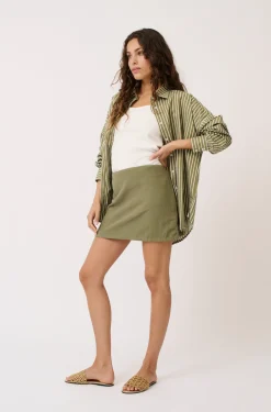 Discount Cartel & Willow Cartel & Willow Tammy Shirt - Palm Stripe