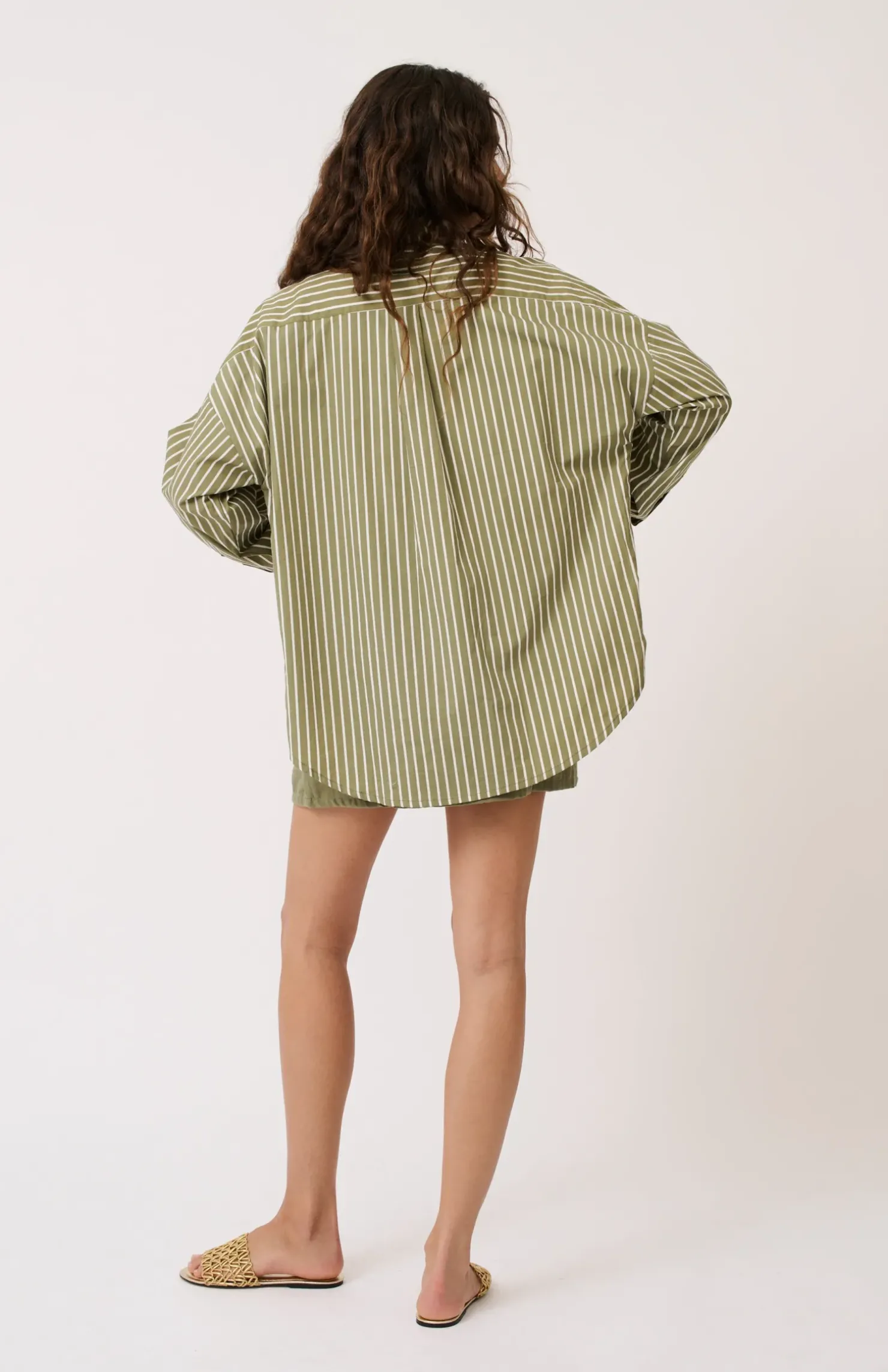 Discount Cartel & Willow Cartel & Willow Tammy Shirt - Palm Stripe