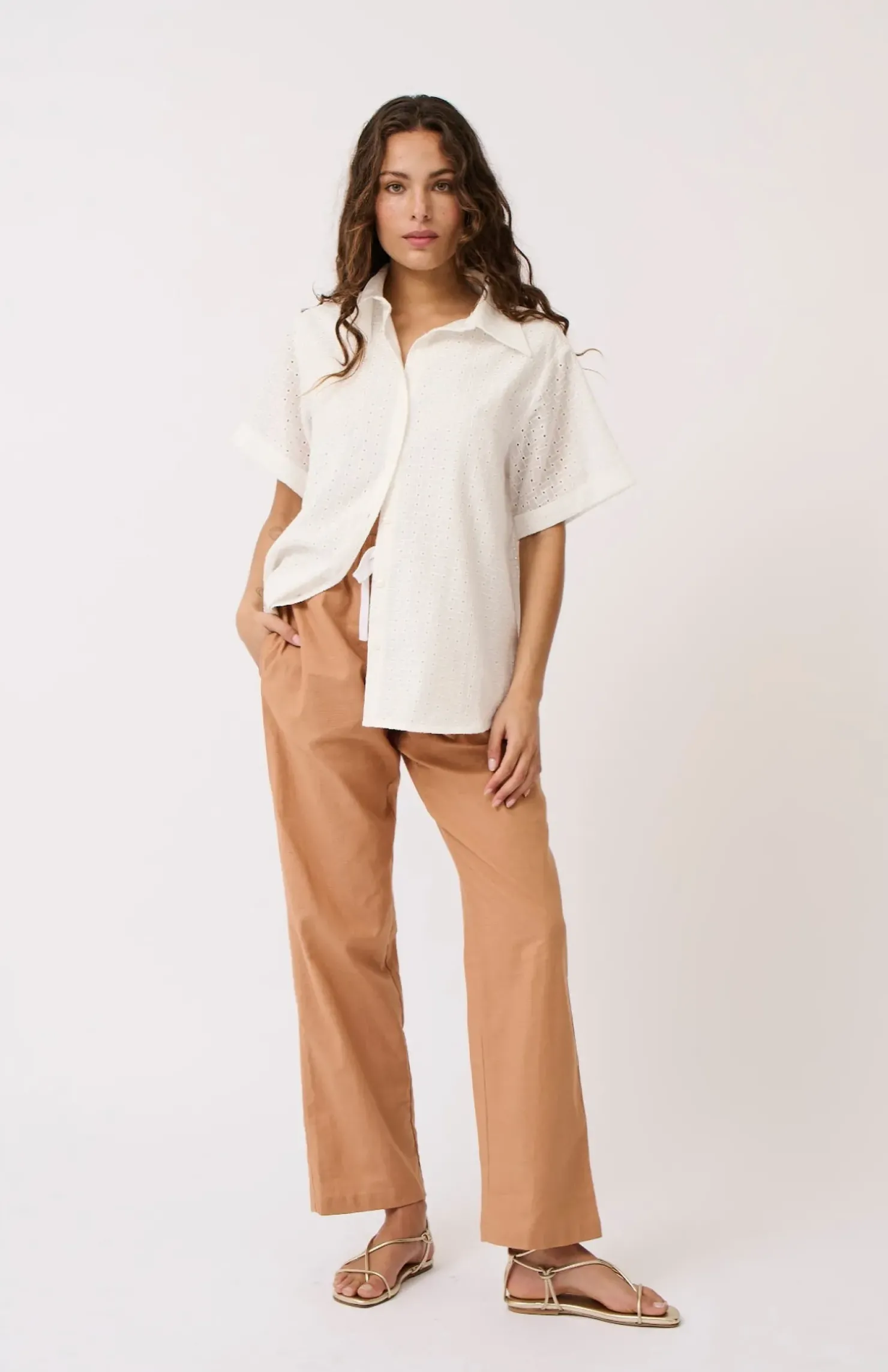Sale Cartel & Willow Cartel & Willow Tully Shirt - White Broderie