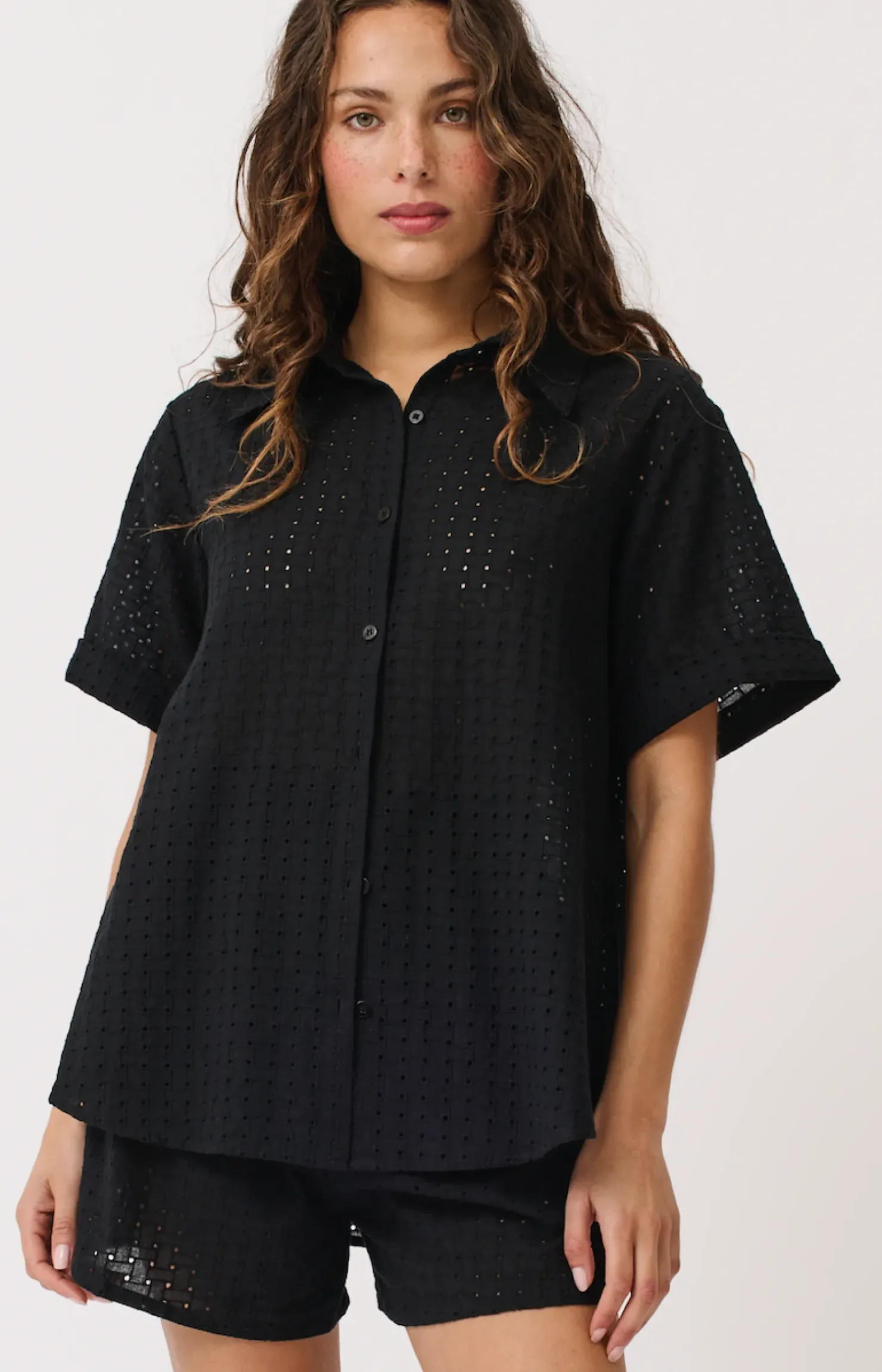 Hot Cartel & Willow Cartel & Willow Tully Shirt - Black Broderie