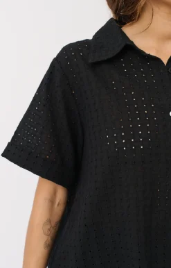 Hot Cartel & Willow Cartel & Willow Tully Shirt - Black Broderie