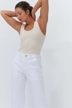 Sale Kireina Celeste Pant- Cropped White