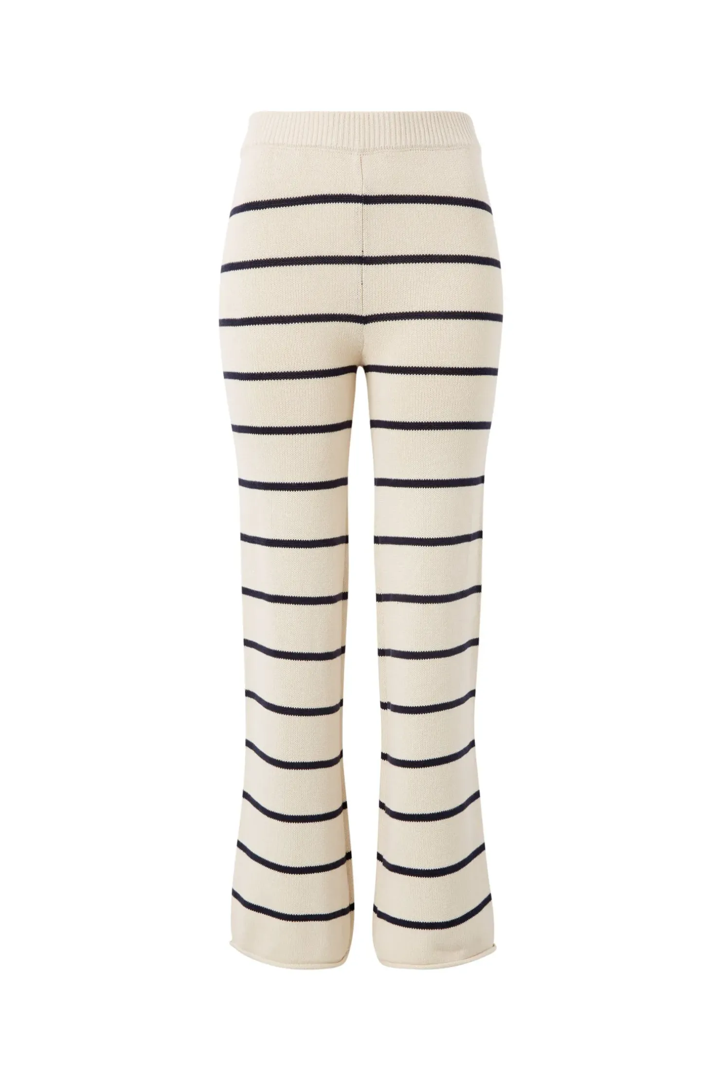 Discount Ceres Life Bootleg Knit Pant - Ecru/Navy Stripe