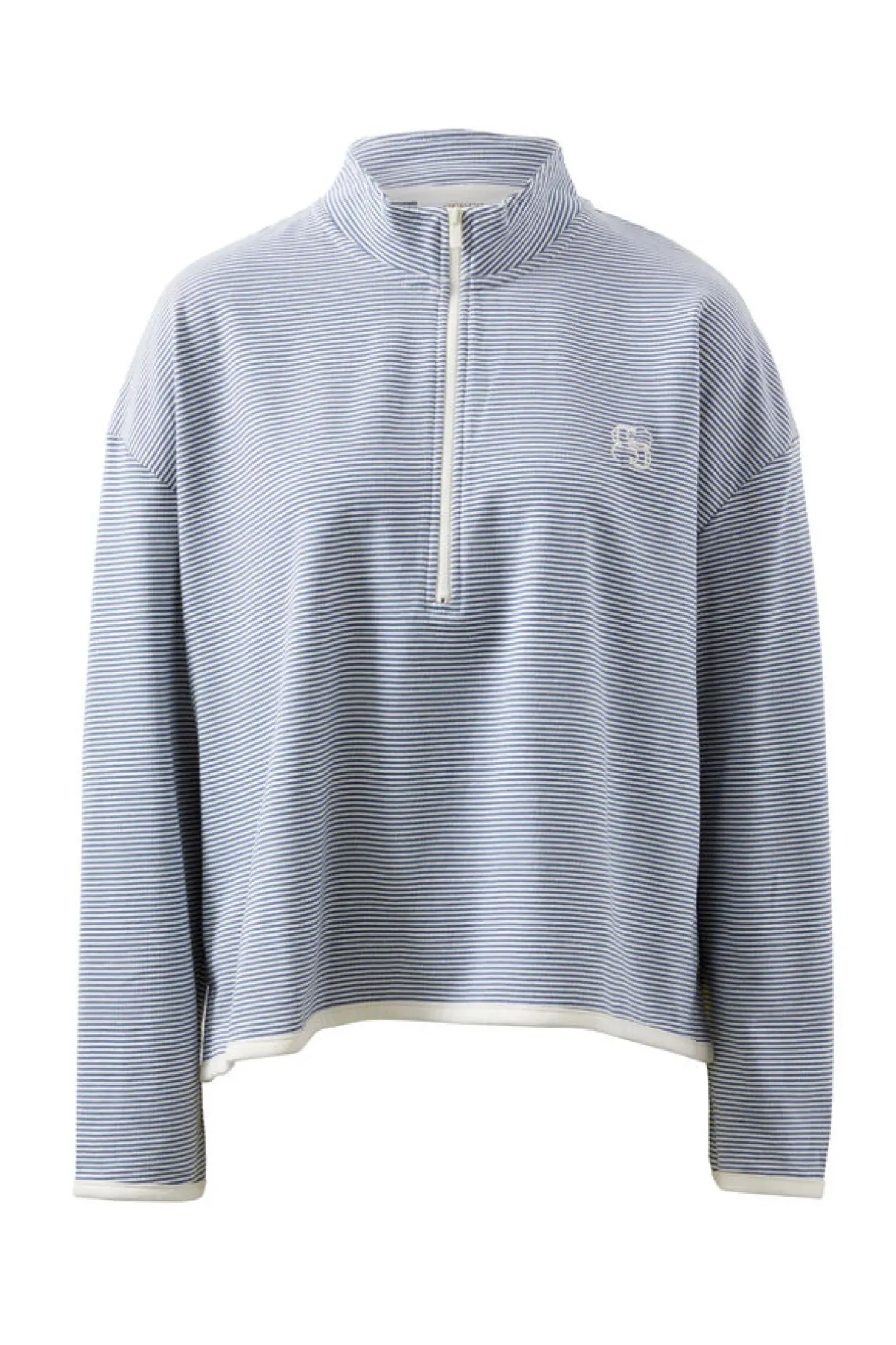 Best Ceres Life Boxy Zip Sweat - Moonlight Fine Stripe