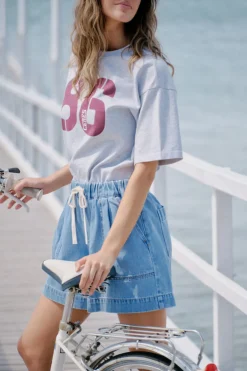 Discount Ceres Life Boyfriend Tee- Cloud Marle/Ceres 86