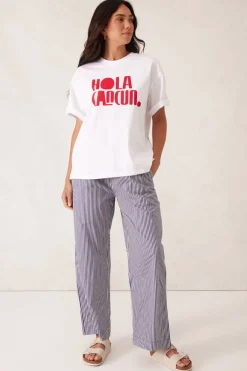 Hot Ceres Life Boyfriend Tee - Hola Cancun Heritage Red
