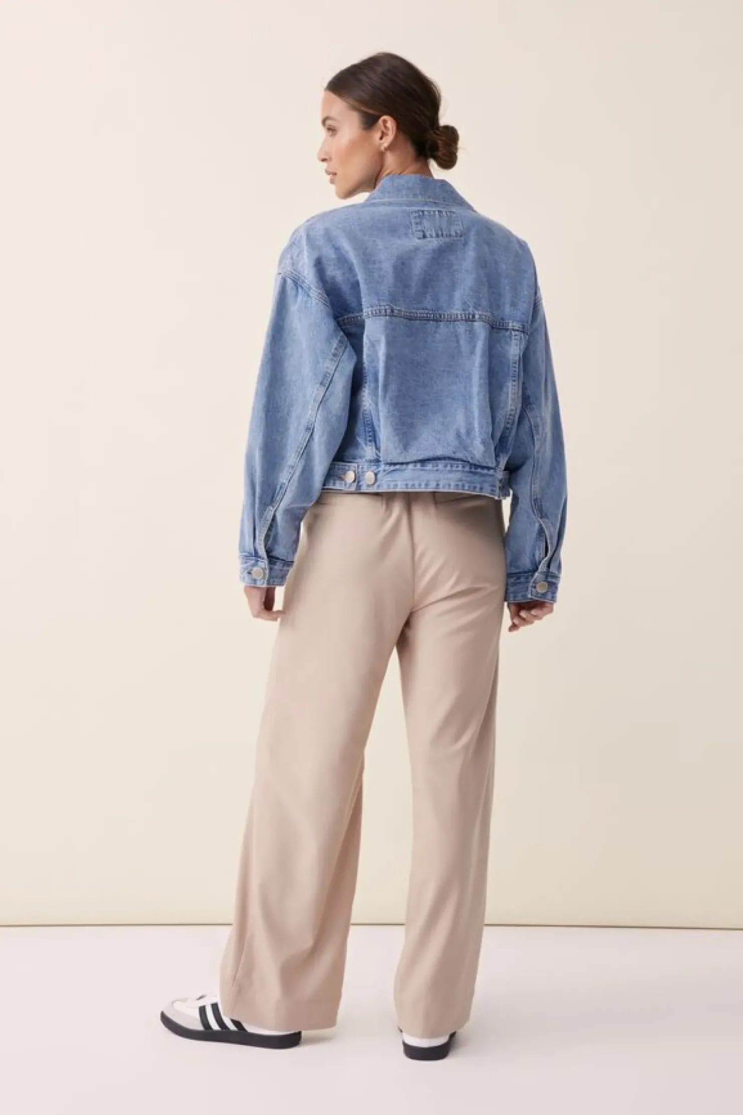 Discount Ceres Life Cropped Denim Jacket - Vintage Blue