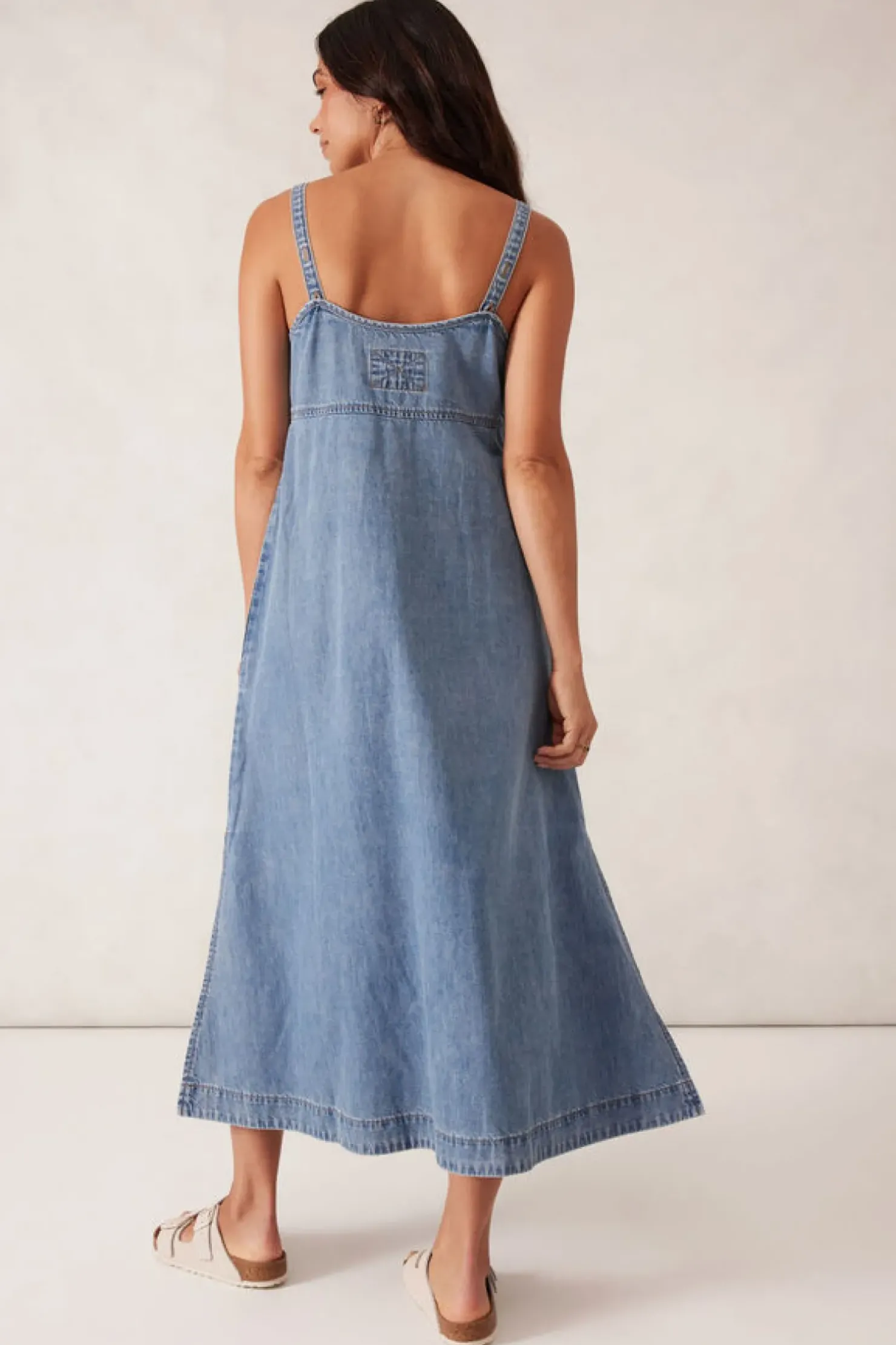 Best Ceres Life Denim Beach Dress - Worn Blue