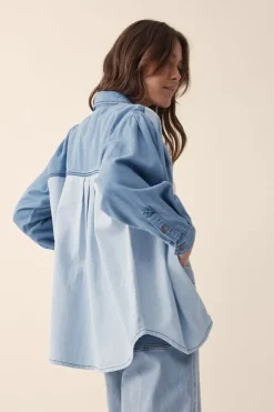Best Ceres Life Long Sleeve Denim Shirt - Indigo