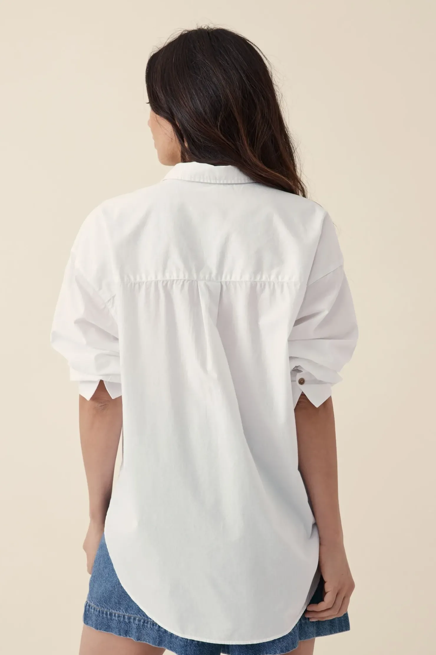Sale Ceres Life Oversized Poplin Shirt - White