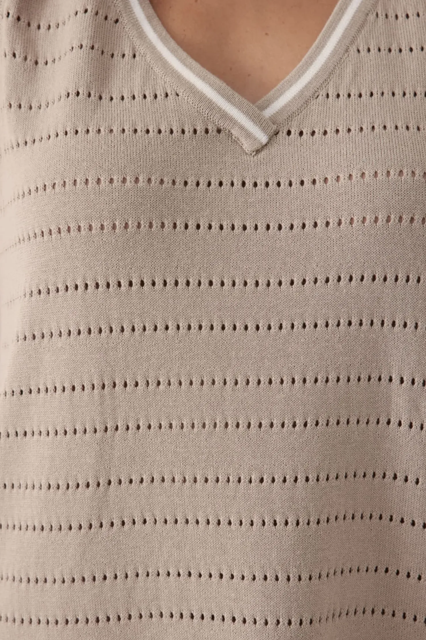 Sale Ceres Life Pointelle Sleeveless Knit Dress - String