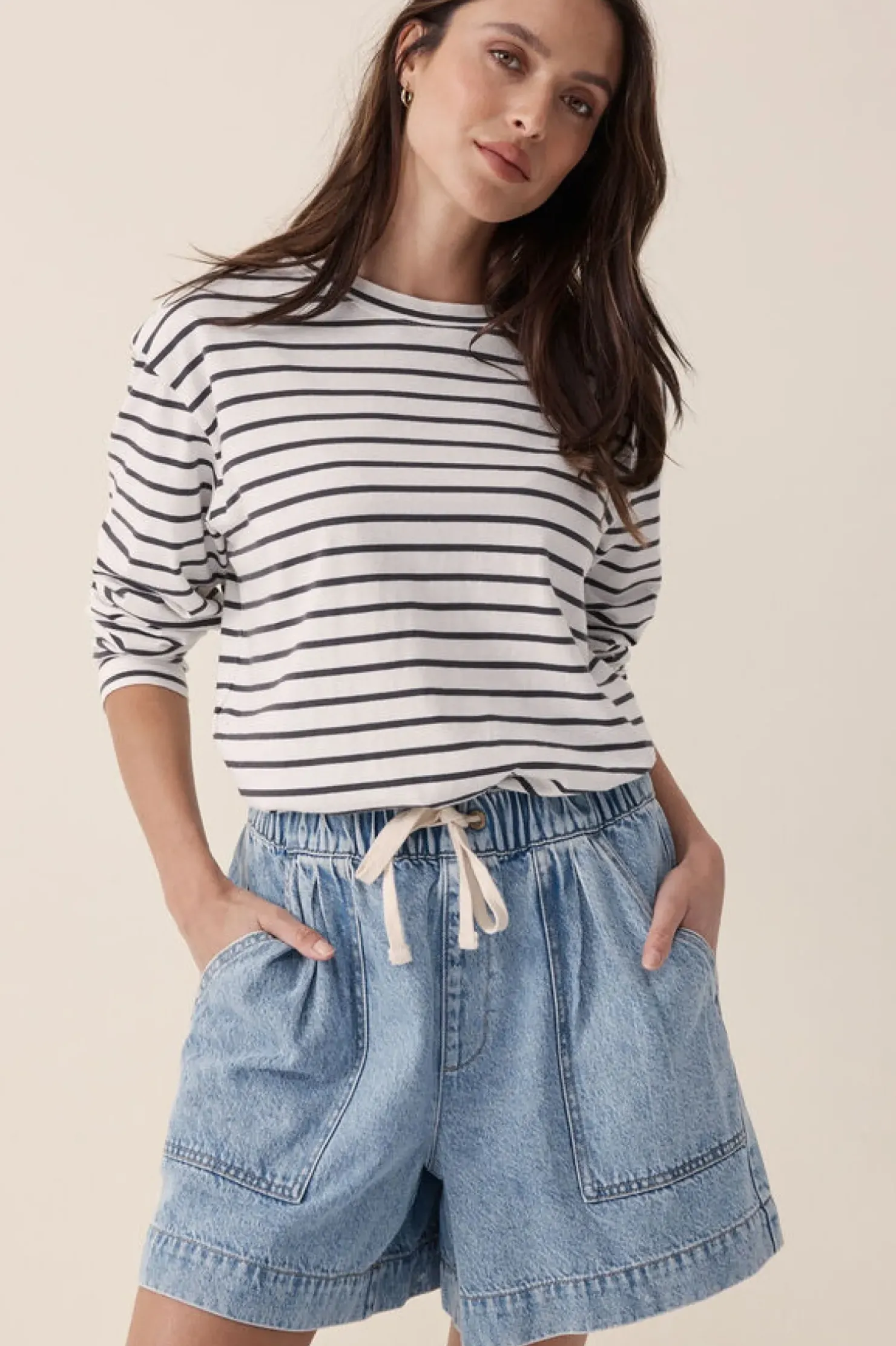 Discount Ceres Life Relaxed Everyday Short - Vintage Blue Denim