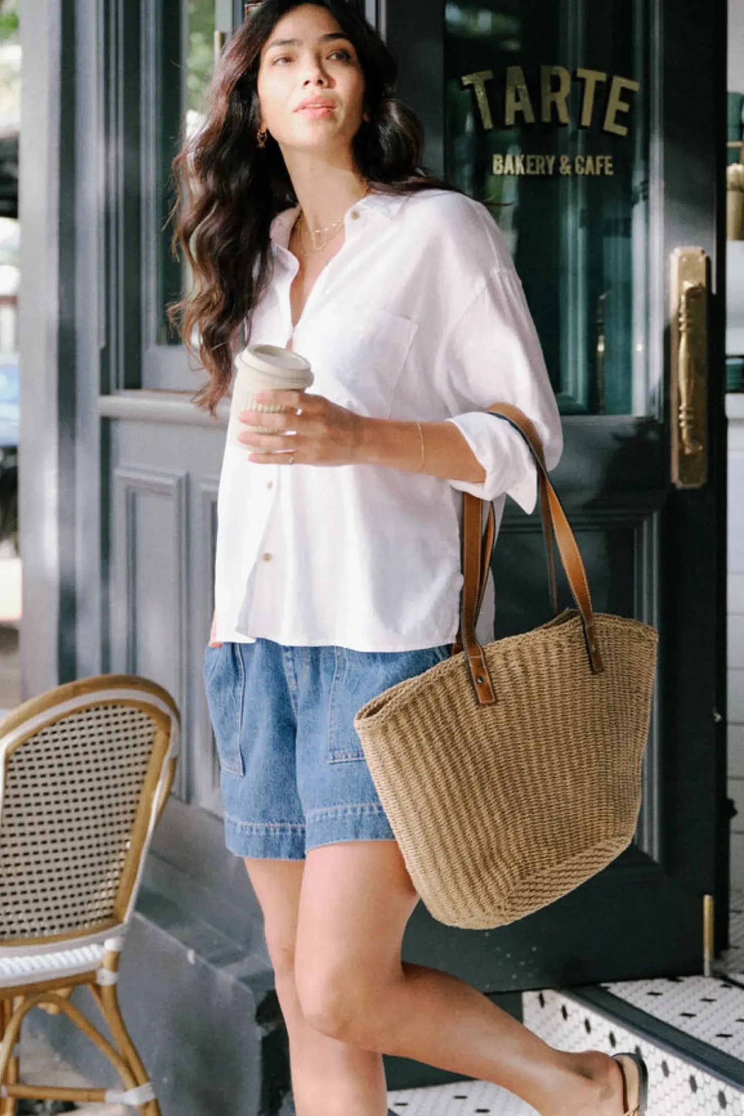 Outlet Ceres Life Relaxed Pocket Shirt- White
