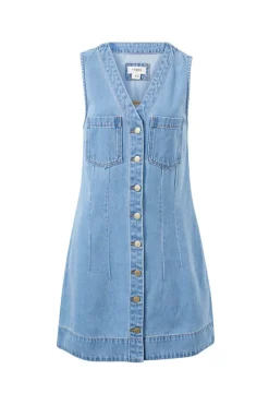 Clearance Ceres Life Seamed Mini Shift Dress - Vintage Blue
