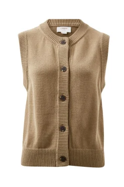 Fashion Ceres Life Sleeveless Cardi - Summer Taupe