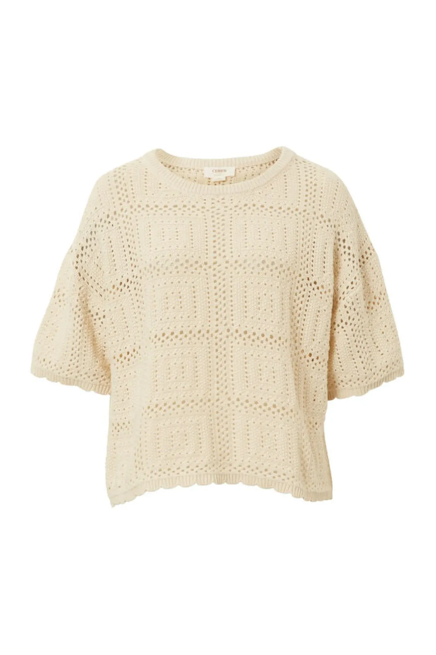 Best Ceres Life Square Knit Boxy Tee - Ecru