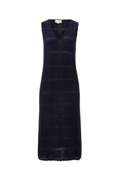 Best Ceres Life Square Knit Midi Tank Dress - New Navy