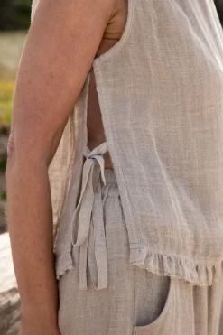 New Eadie Lifestyle Eadie Nadia Linen Top - Natural