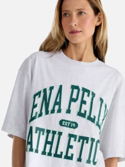 Best Ena Pelly Athletic Tee - White Marle