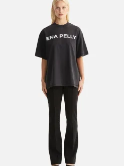 New Ena Pelly Chloe Oversized Tee - Vintage Black