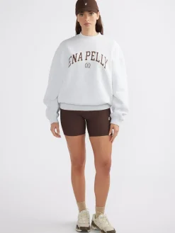Online Ena Pelly Classic Collegiate Sweatshirt - White Marle