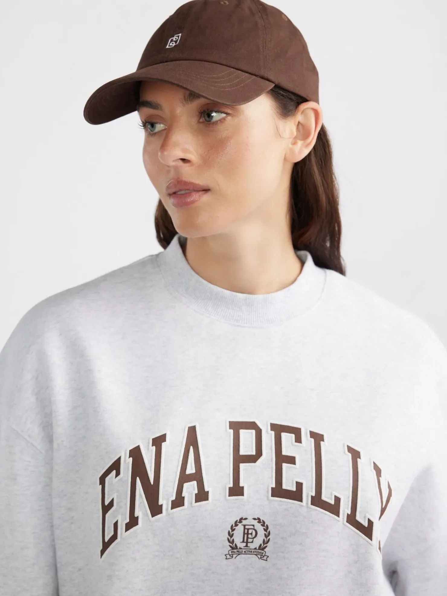 Online Ena Pelly Classic Collegiate Sweatshirt - White Marle
