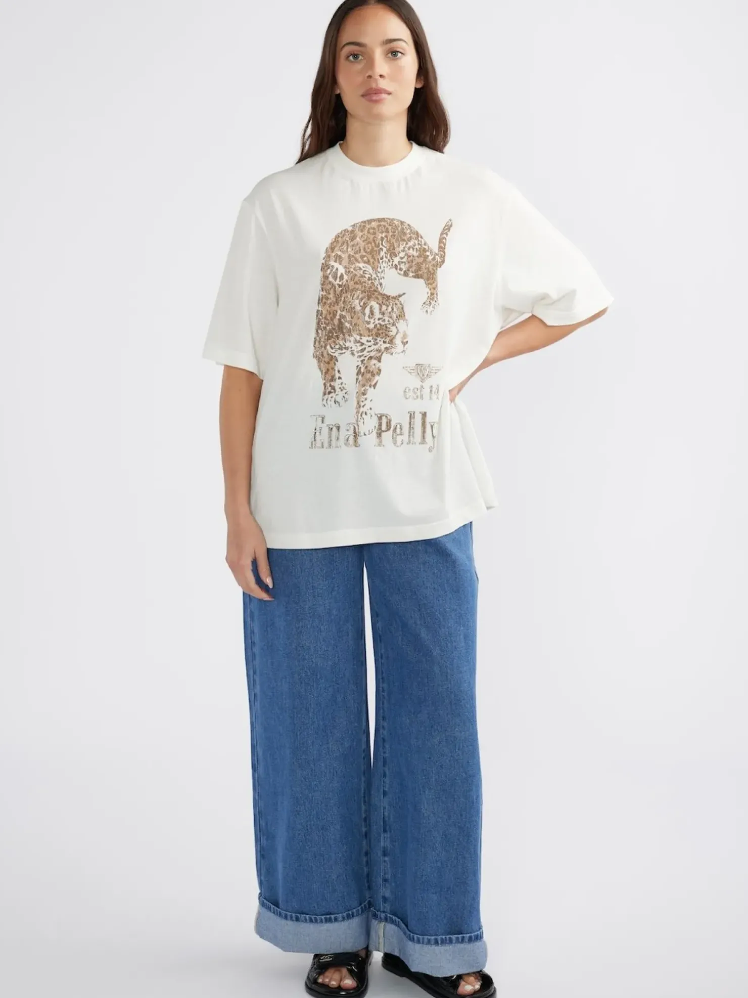 Hot Ena Pelly Jaguar Tee - Vintage White