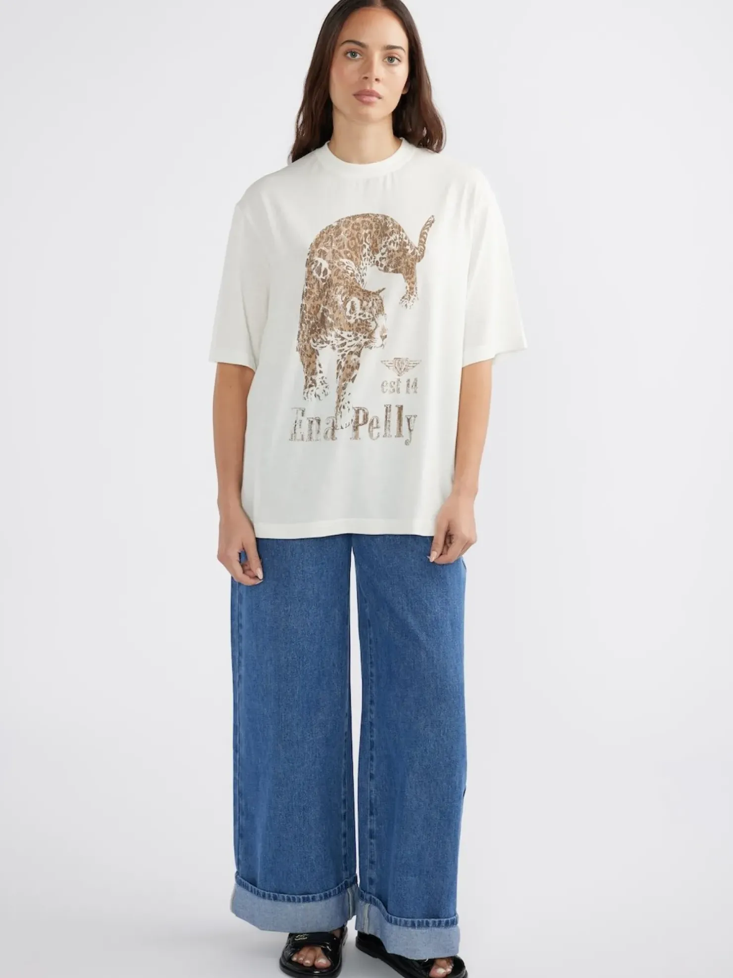 Hot Ena Pelly Jaguar Tee - Vintage White