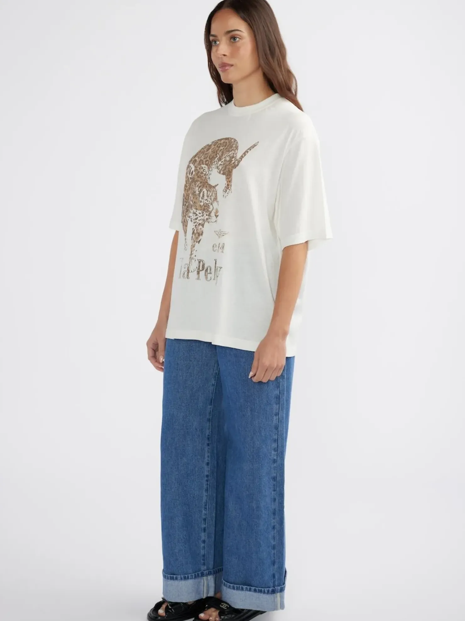 Hot Ena Pelly Jaguar Tee - Vintage White