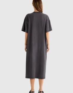 Hot Ena Pelly World Tour Tee Dress - Faded Black